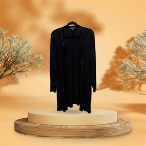 Eileen Fisher Elegant Black  Button Down Cardigan